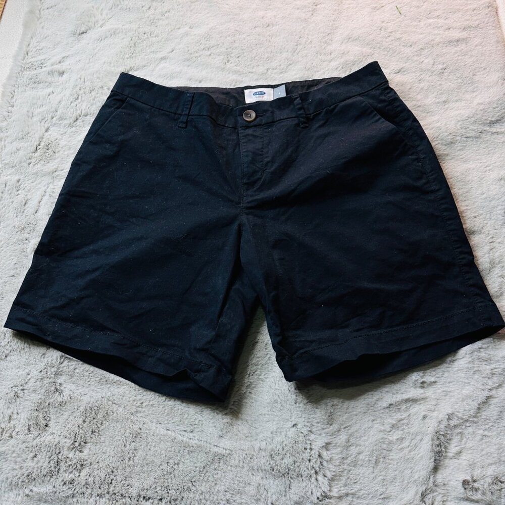 Old‎ Navy Shorts Womens 6 Chino Flat Front Cotton Blend Pockets 8" Inseam